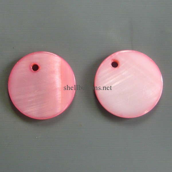 one hole pink color shell buttons wholesale