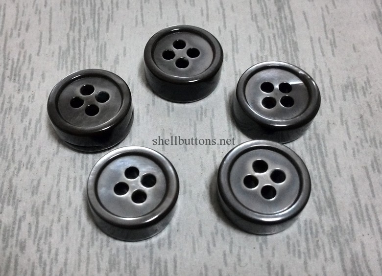 4mm thickness black MOP buttons wholesale