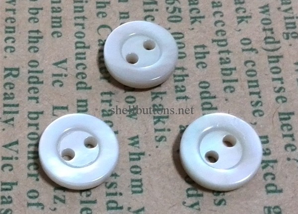 white white MOP 2 holes shell buttons wholesale