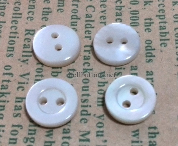 white white MOP 2 holes shell buttons wholesale