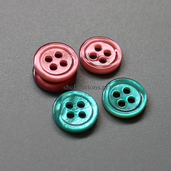 dyed color real mother of pearl shell buttons