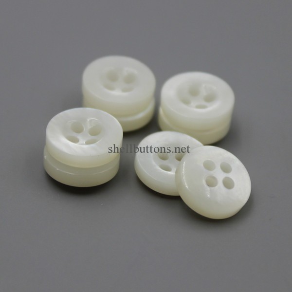 10mm/16L white mother of pearl shirt buttons wholesale