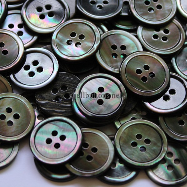 natural black mother of pearl MOP suit buttons