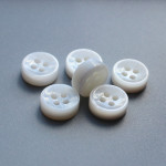 18L 14L 4mm thick double white river shell buttons for men shirts