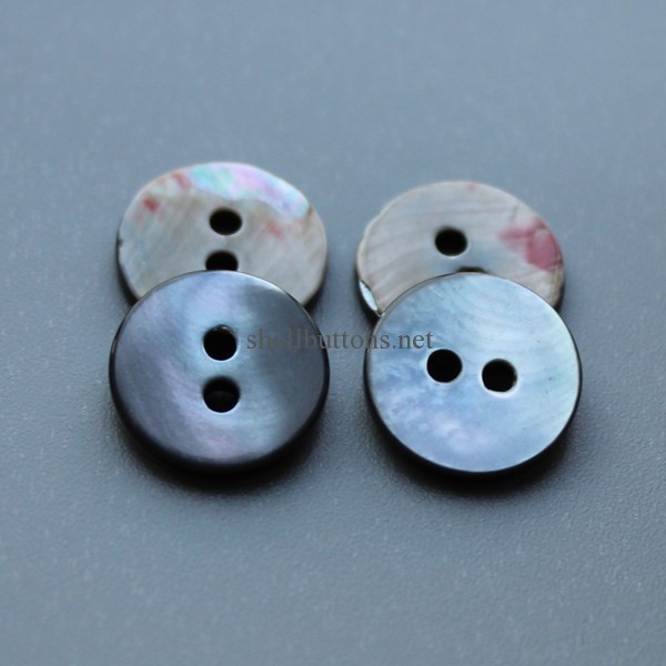 2 hole grey smoke trocas shell buttons wholesale