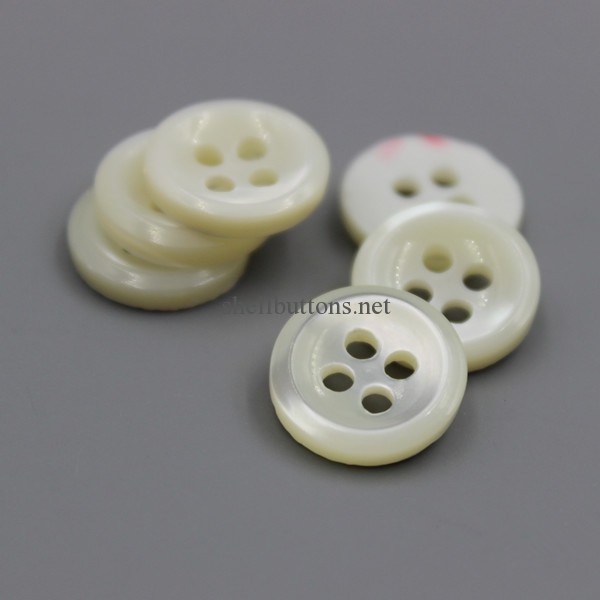 White Trocas Shell Shirt Button wholesale
