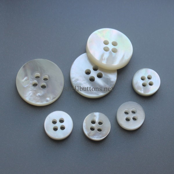 4 holes plane white shell buttons wholesale