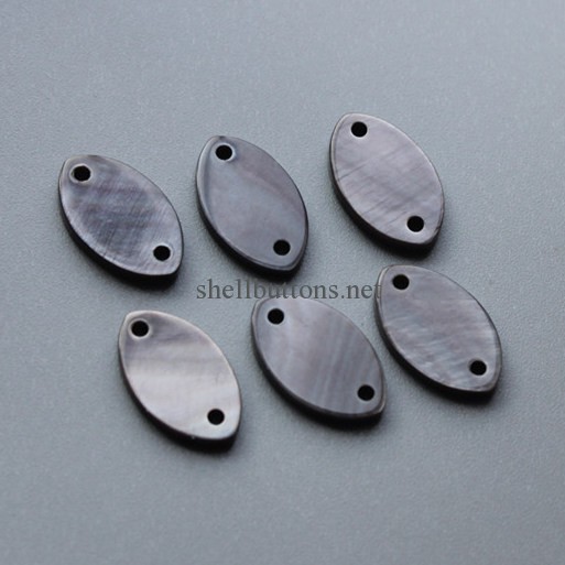 Leaf shape shell buttons leaf shell tags