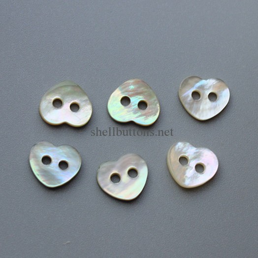 love heart shell buttons wholesale